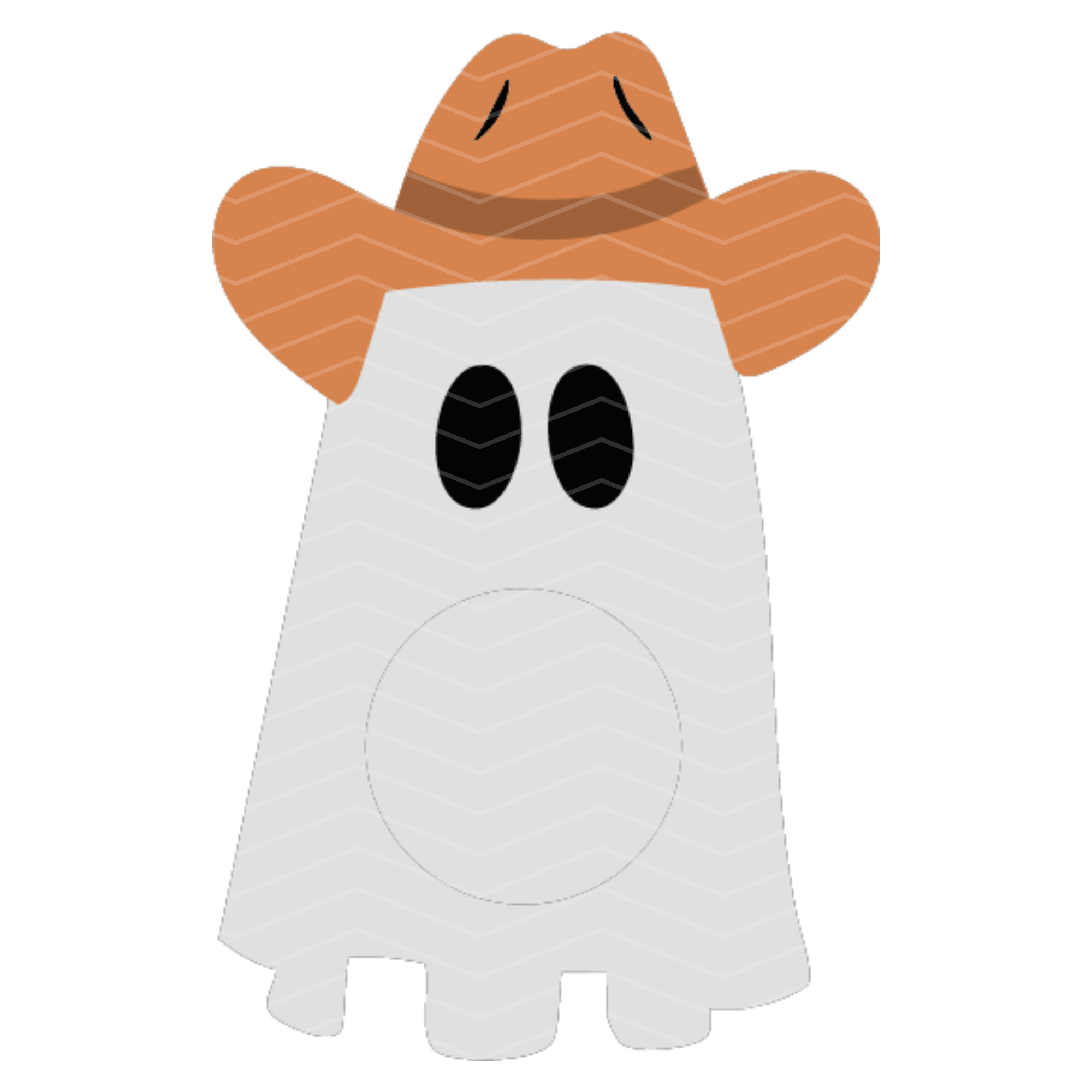 Spöke cowboy godishållare med julgranskula