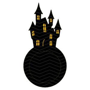 Spökhus godishållare med julgranskula 2